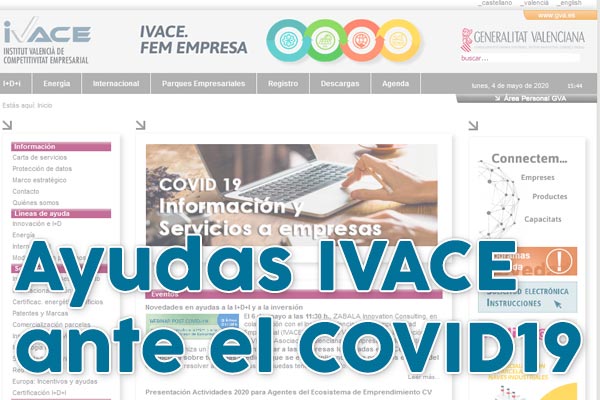 Ayudas para el teletrabajo del Instituto Valenciano de Competitividad por la crisis del COVID19